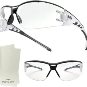 Super Flexible Lightweight Anti Fog Wrap-Around U6 Clear Shooting Safety Glasses with ANSI Z87.1 Scratch Resist