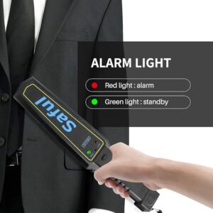 Handheld Metal Detector Security Portable Adjustable Sensitivity Sound Vibration Alerts Detects Weapons Knivers Screw Scanner Detects