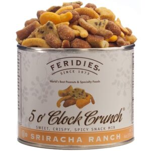 FERIDIES Sriracha Ranch 5 O'Clock Crunch Snack Mix - 6oz Vacuum Tin Spicy Pub Mix