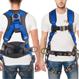 Palmer Safety Hammerhead 5pt Safety Harness Back Padded, QCB Chest, Tongue Buckel Legs Straps, Back & Side D-Rings