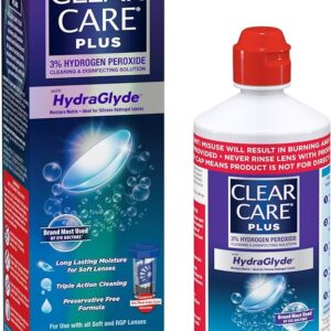 Clear Care Plus Cleaning and Disinfecting Solution with Lens Case, Clear, 12 Fl Oz