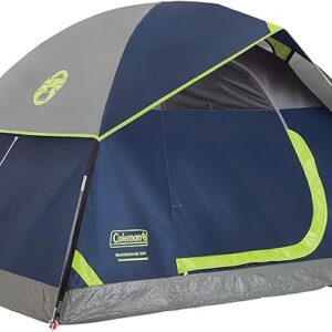 Coleman Sundome Camping Tent, 2/3/4/6 Person Dome Tent with Snag-Free Poles for Easy Setup in Under 10 Mins, Included Rainfly Blocks Wind & Rain, Tent for Camping, Festivals, Backyard, Sleepovers