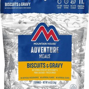 Mountain House Biscuits & Gravy | Freeze Dried Backpacking & Camping Food |2 Servings