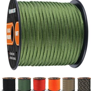 WEREWOLVES 650lb Paracord/Parachute Cord - 9 Strand Paracord Rope - 100', 200' Spools of Parachute Cord, Type III Paracord for Camping, Survival