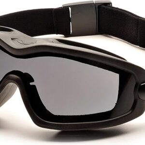 Pyramex Safety Products GB6420SDT V2G Plus Safety Glasses, Gray Anti-Fog Dual Lens with Black Strap, Gray