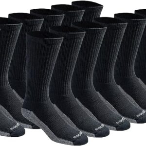 Dickies Men's Dri-tech Essential Moisture Control Crew Socks Multipack