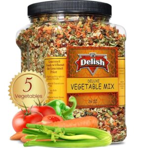 Deluxe Dried Vegetable Soup Mix by Its Delish, 24 Oz (1.5 Lb) Jumbo Container of Dehydrated Vegetables