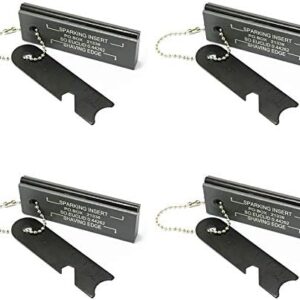 Magnesium Flint Fire Starter, Survival Fire Blocks with Striker for Camping/Hiking/Emergency (4 Pack)