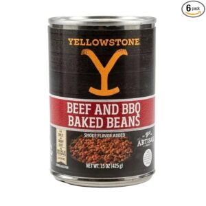 Yellowstone Beef and BBQ Baked Beans 15 oz. (Pack of 6)