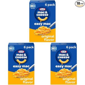 Kraft Easy Mac Original Macaroni & Cheese Microwavable Dinner (6 ct Packets) (Pack of 3)