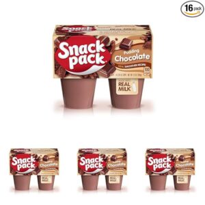 Snack Pack Chocolate Pudding, 4 Count Pudding Cups (Pack of 4)