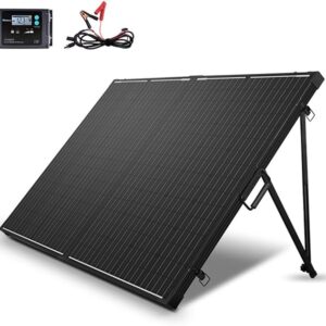 Renogy 200 Watt 12 Volt Portable Solar Panel with Waterproof 20A Charger Controller, Foldable 100W Solar Panel Suitcase with Adjustable Kickstand, Solar Charger for Power Station RV Camping Off Grid