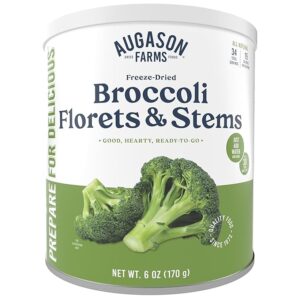 Augason Farms Freeze Dried Broccoli Florets & Stems 7 oz No. 10 Can