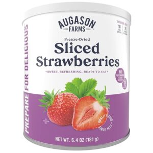 Augason Farms Freeze Dried Sliced Strawberries 6.4 oz