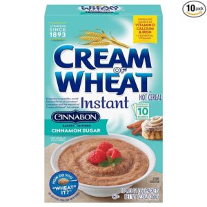 Cream of Wheat Instant Hot Cereal, Cinnabon, 1.23 Ounce, 10 Packets