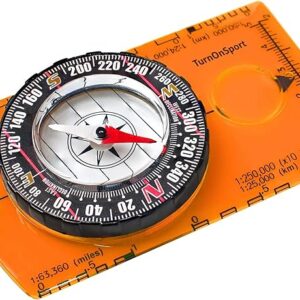 Orienteering Compass Hiking Backpacking Compass | Advanced Scout Compass Camping Navigation - Boy Scout Compass for Kids | Professional Field Compass for Map Reading - Best TurnOnSport Survival Gifts