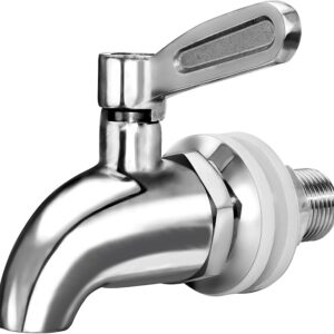 DOZYANT Updated More Durable Beverage Dispenser Replacement Spigot,Stainless Steel Polished Finished, Water Dispenser Replacement Faucet, fits Berkey and other Gravity Filter systems as well
