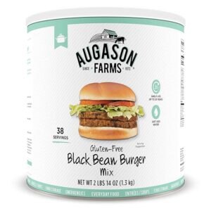 Augason Farms Gluten-Free Black Bean Burger 2 lbs 14 oz No. 10 Can 1 Pack