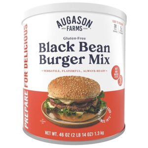 Augason Farms Gluten-Free Black Bean Burger 2 lbs 14 oz No. 10 Can 1 Pack