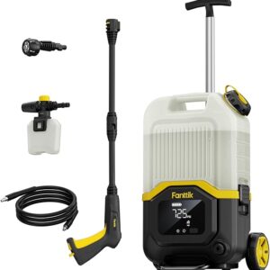 Fanttik NB8 Ultra Cordless Pressure Washer w/4.0 Gal Tank, Max 725PSI Electric Power Washer with 5-in-1 Nozzle, 20FT Hose, Adjustable Pressure, Foam Cannon Power Washer Cleaning for Car Washing, Patio