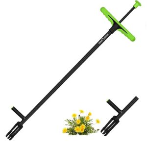 40" Stand-Up Weeder Tool with 4 Claws, Ergonomic Weed Puller for Lawn, Yard, and Garden, Easy Dandelion Picker & Weed Remover