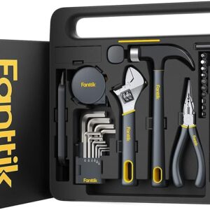 Fanttik S1 NEX Studio Electric Screwdriver Tool Kit, 3 Torque Settings, Max 6N.m, 10 Magnetic Bits, 7 Types Tools, Hex Keys, Spanner, Claw Hammer, Household Tool Kits for Home Repairs, Idea DIY