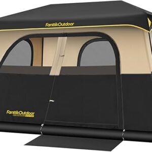 Zeta C6 Pro Max Instant Cabin Tent 6 Person Camping Tent Setup in 60 Seconds with Rainfly & Windproof Portable Tent with Carry Bag for Family Camping & Hiking, Upgraded Tent