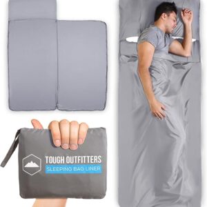 Sleeping Bag Liner - Adult Sleep Sack & Travel Sheets for Hotel - Travel Sleep Sack, Camping Sleeping Bag Liners for Cold Weather