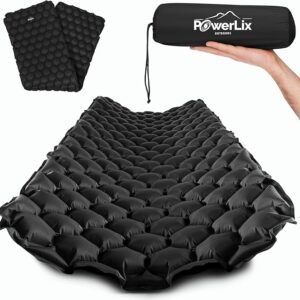 POWERLIX Ultralight Sleeping Pad for Camping with Inflating Bag– Compact Lightweight Camping Mat, Outdoor Backpacking Hiking Traveling Airpad Camping Air Mattress Sleeping Mat