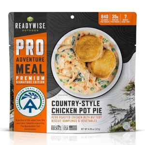 READYWISE - Outdoor Pro Adventure Meal, Country-Style Chicken Pot Pie, 2 Servings, 1 Pouch, 840 Calories, 35 of Grams Protein, MRE, Premium, Freeze Dried Food for, Camping, Hiking, and Backpacking