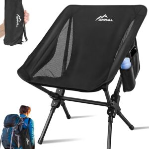 Portable Camping Chair, Quick Setup Folding Chair, 4 Lbs Lawn Chair with Cup Holder and Storage Bag, Lightweight Camping Chair for Easy Carry to Hiking, Camping, Sport, Travel, Beach