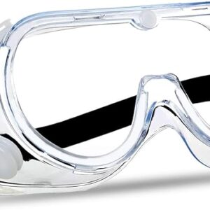 Anti-Fog Protective Safety Goggles Clear Lens Wide-Vision Adjustable Chemical Splash Eye Protection Soft Lightweight Eyewear