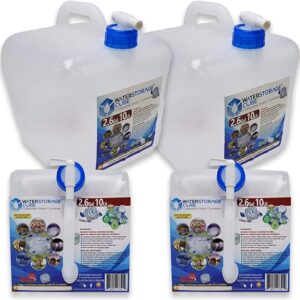 WaterStorageCube BPA Free Collapsible Water Container with Spigot, Camping Water Storage Carrier Jug for Outdoors Hiking Backpack & Survival Kit, Foldable Portable Water Canteen 1.3/2.6/5.3 Gallon