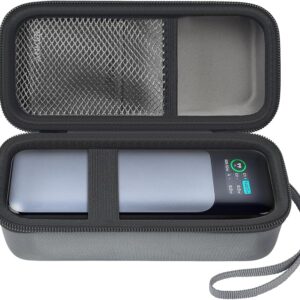 casmilee Case Compatible with Anker 737/735/ 736/717 USB-C Portable Charger Power Bank, Fast Foldable Wall PowerBank Bag for GaN Prime Nano II AC Adapter, Powercore Pocket for Lights Cable (Grey)