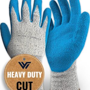 2/5 Pack Heavy Duty Work Gloves, Cut Resistant Gloves, Fishing Gloves, Men/Women, Alternative to Leather Gloves