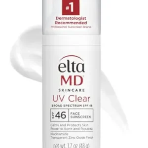 EltaMD UV Clear Face Sunscreen SPF 46, Oil Free Sunscreen with Zinc Oxide, Dermatologist Recommended Sunscreen