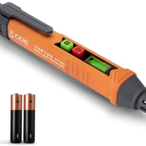 PT199 Natural Gas Leak Detector with Audible & Visual Alarm, Portable Gas Sniffer to Locate Combustible Sources Like Methane, Propane for Home(Includes Battery x2)-Orange