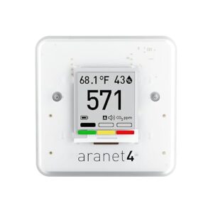 Aranet4 HOME: Wireless Indoor Air Quality Monitor for Office or School (CO2, Temperature, Humidity and More) Portable, Battery Powered, E-Ink Screen, App for Configuration & Data History