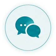 Two overlapping chat bubbles icon indicating messaging